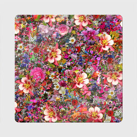 Магнит виниловый Квадрат с принтом Цветочки , полимерный материал с магнитным слоем | размер 9*9 см, закругленные углы | ромашки | футболка в цветочек | футболка с цветочками | цветочки | цветы