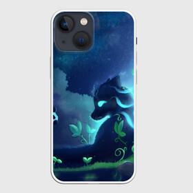 Чехол для iPhone 13 mini с принтом Панда и лиса ,  |  | 2021 | гирлянда | звезды | лес | лиса | лиса и лес | лисенок | лисичка | лисы | небо | новый год | ночное небо | облако | панда | панды | с лесой | с лисенком | с лисичкой | с лисой | с пандой | фауна