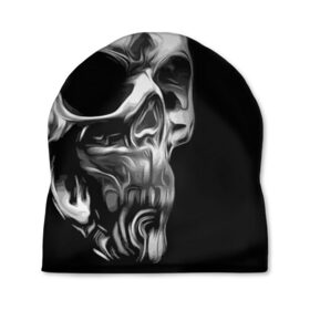Шапка 3D с принтом Skull , 100% полиэстер | универсальный размер, печать по всей поверхности изделия | bones | fashion | orbits | skull | vanguard | авангард | глазницы | кости | мода | череп