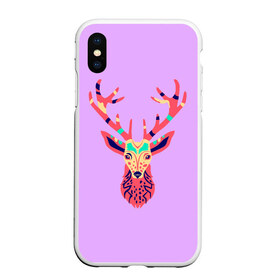 Чехол для iPhone XS Max матовый с принтом олень deer , Силикон | Область печати: задняя сторона чехла, без боковых панелей | deer | doe | fawn | олененок | олениха | олень