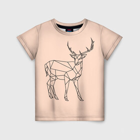 Детская футболка 3D с принтом олень, deer  , 100% гипоаллергенный полиэфир | прямой крой, круглый вырез горловины, длина до линии бедер, чуть спущенное плечо, ткань немного тянется | deer | doe | fawn | олененок | олениха | олень