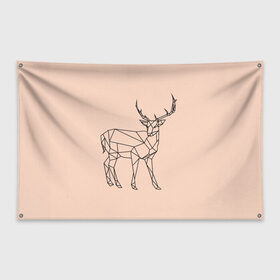 Флаг-баннер с принтом олень, deer , 100% полиэстер | размер 67 х 109 см, плотность ткани — 95 г/м2; по краям флага есть четыре люверса для крепления | deer | doe | fawn | олененок | олениха | олень