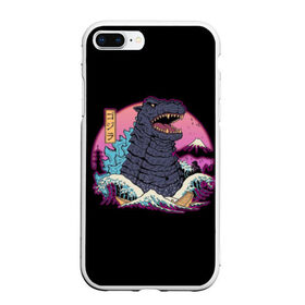 Чехол для iPhone 7Plus/8 Plus матовый с принтом Godzilla , Силикон | Область печати: задняя сторона чехла, без боковых панелей | аниме. арт | годзилла | монстр | япония