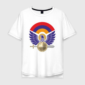 Мужская футболка хлопок Oversize с принтом Армения , 100% хлопок | свободный крой, круглый ворот, “спинка” длиннее передней части | armenia | арарат | армения | армянин | герб | горы | гранат | лев | орнамент | снг | ссср | страна | узор | флаг | шашлык