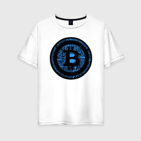 Женская футболка хлопок Oversize с принтом Биткоин (bitcoin) , 100% хлопок | свободный крой, круглый ворот, спущенный рукав, длина до линии бедер
 | bitcoin | bitcoin news | bitcoin news today | bitcoin price | bitcoin price prediction | bitcoin trading | btc | btc news | btc price | btc today | crypto | crypto news | cryptocurrency