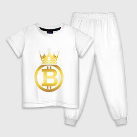Детская пижама хлопок с принтом Биткоин (bitcoin) , 100% хлопок |  брюки и футболка прямого кроя, без карманов, на брюках мягкая резинка на поясе и по низу штанин
 | Тематика изображения на принте: bitcoin | bitcoin news | bitcoin news today | bitcoin price | bitcoin price prediction | bitcoin trading | btc | btc news | btc price | btc today | crypto | crypto news | cryptocurrency