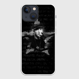 Чехол для iPhone 13 mini с принтом Eminem в звезде ,  |  | Тематика изображения на принте: eminem | eminm | marshall bruce mathers iii | slim shady | маршалл брюс мэтерс iii | рэпер | слим шейди | эминем