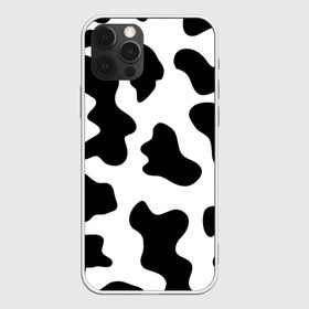 Чехол для iPhone 12 Pro Max с принтом Му-му , Силикон |  | абстракция | бык | кожа коровы | корова | му му | пятна | черно белое | черно белые пятна