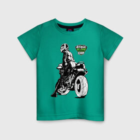 Детская футболка хлопок с принтом Kawasaki Ninja Cup , 100% хлопок | круглый вырез горловины, полуприлегающий силуэт, длина до линии бедер | Тематика изображения на принте: cup | engine | girl | helmet | motorcycle | power | двигатель | девушка | кубок | мотоцикл | мощь | шлем