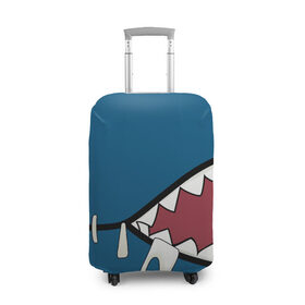Чехол для чемодана 3D с принтом Акула gawr gura , 86% полиэфир, 14% спандекс | двустороннее нанесение принта, прорези для ручек и колес | baby shark | gawr gura | акула | акуленок | акулы | с акулами | с акулой | челюсти