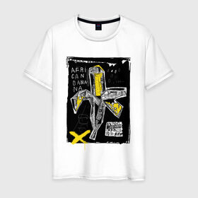 Мужская футболка хлопок с принтом African banana , 100% хлопок | прямой крой, круглый вырез горловины, длина до линии бедер, слегка спущенное плечо. | 2020 | абстракция | граффити | стиль | тренд | уличный стиль | урбан
