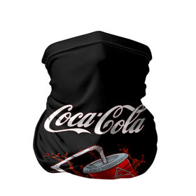Бандана-труба 3D с принтом Coca Cola , 100% полиэстер, ткань с особыми свойствами — Activecool | плотность 150‒180 г/м2; хорошо тянется, но сохраняет форму | Тематика изображения на принте: coca cola | газировка | кола | лето | лимонад | свежесть | стакан