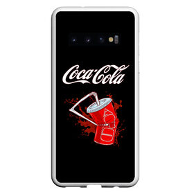 Чехол для Samsung Galaxy S10 с принтом Coca Cola , Силикон | Область печати: задняя сторона чехла, без боковых панелей | Тематика изображения на принте: coca cola | газировка | кола | лето | лимонад | свежесть | стакан