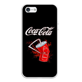 Чехол для iPhone 5/5S матовый с принтом Coca Cola , Силикон | Область печати: задняя сторона чехла, без боковых панелей | Тематика изображения на принте: coca cola | газировка | кола | лето | лимонад | свежесть | стакан