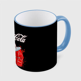Кружка с принтом Coca Cola , керамика | ёмкость 330 мл | Тематика изображения на принте: coca cola | газировка | кола | лето | лимонад | свежесть | стакан