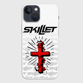 Чехол для iPhone 13 mini с принтом SKILLET ,  |  | skillet | skillet 2020 | skillet hero | skillet monster | skillet rose | группа skillet | скелет