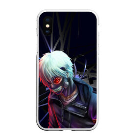 Чехол для iPhone XS Max матовый с принтом Токийский Гуль , Силикон | Область печати: задняя сторона чехла, без боковых панелей | anime | render | tokyo ghoul | аниме | кен канеки | маска | токийский гуль | человек в маске