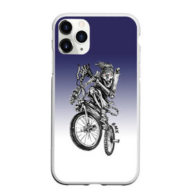 Чехол для iPhone 11 Pro Max матовый с принтом BMX , Силикон |  | bike | bmx | bones | eyes | jaw | skeleton | skull | sport | велосипед | кости | пасть | скелет | спорт | череп