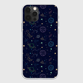 Чехол для iPhone 12 Pro Max с принтом Далекий космос , Силикон |  | alien | asteroid | constellations | moon | planets | space | star | ufo | астероид | звезда | инопланетянин | космос | луна | нло | планеты | созвездия