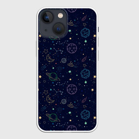 Чехол для iPhone 13 mini с принтом Далекий космос ,  |  | alien | asteroid | constellations | moon | planets | space | star | ufo | астероид | звезда | инопланетянин | космос | луна | нло | планеты | созвездия