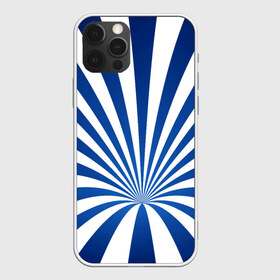 Чехол для iPhone 12 Pro Max с принтом Оптическая иллюзия , Силикон |  | Тематика изображения на принте: глубина | иллюзия | линии | оптическая иллюзия | полосы | синие линии | синие полосы | синий