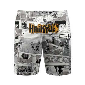 Мужские шорты спортивные с принтом Haikyu ,  |  | haikyu | аниме | волейбол | манга | спортивная | фурудатэ | харуити