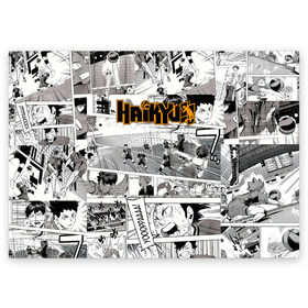 Поздравительная открытка с принтом Haikyu , 100% бумага | плотность бумаги 280 г/м2, матовая, на обратной стороне линовка и место для марки
 | haikyu | аниме | волейбол | манга | спортивная | фурудатэ | харуити