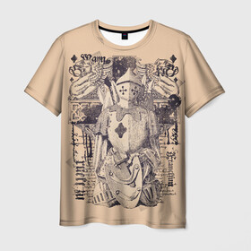 Мужская футболка 3D с принтом Доспехи война , 100% полиэфир | прямой крой, круглый вырез горловины, длина до линии бедер | доспехи | королевство. | ретро | рыцарские доспехи | рыцарь | средневековье