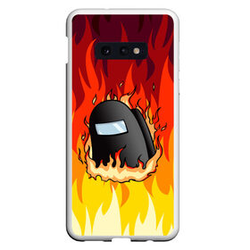 Чехол для Samsung S10E с принтом Among Us Fire (Z) , Силикон | Область печати: задняя сторона чехла, без боковых панелей | among us | among us 2 | amongus | fortegreen | impostor | innersloth | medbay | аманг ас | амонгас | амонгус | джейсон вурхиз | импостор | клан шляпок | предатель | самозванец | среди нас | стэн пайнс