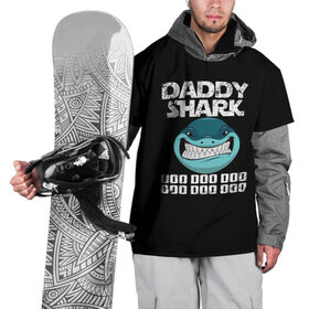 Накидка на куртку 3D с принтом Daddy shark , 100% полиэстер |  | baby shark | daddy shark | family shark | grandma shark | grandpa shark | mommy shark | бабушка акула | дедушка акула | мама акула | отец акула | ребенок акула | семья акул