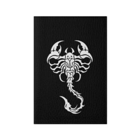 Обложка для паспорта матовая кожа с принтом Скорпион , натуральная матовая кожа | размер 19,3 х 13,7 см; прозрачные пластиковые крепления | знак зодиака | природа. | ракообразные | скорпион | ядовитые существа