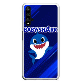 Чехол для Honor 20 с принтом BABY SHARK \ БЭБИ ШАРК. , Силикон | Область печати: задняя сторона чехла, без боковых панелей | baby shark | babysharkchallenge | shark | акула baby shark | акуленок | аула | бэби шарк | песня