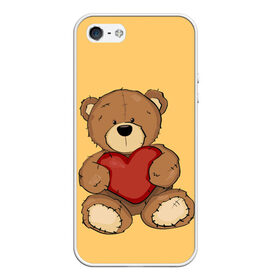 Чехол для iPhone 5/5S матовый с принтом Мишка Тедди , Силикон | Область печати: задняя сторона чехла, без боковых панелей | игрушка | игрушки | медведь | миша | мишкатедди | мягкаяигрушка | тедди