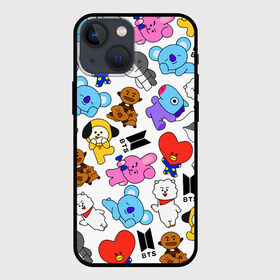 Чехол для iPhone 13 mini с принтом BTS   BT21 ,  |  | Тематика изображения на принте: bangtan sonyeondan | bts | bts love. | kpop | битиэс | бтс | кпоп | фанфик бтс | чон чонгук