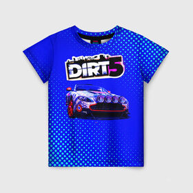 Детская футболка 3D с принтом Dirt 5 , 100% гипоаллергенный полиэфир | прямой крой, круглый вырез горловины, длина до линии бедер, чуть спущенное плечо, ткань немного тянется | Тематика изображения на принте: dirt | dirt 4 | dirt 5 | dirt car | dirt logo | dirt racing | dirt машины | дирт 4 | дирт 5