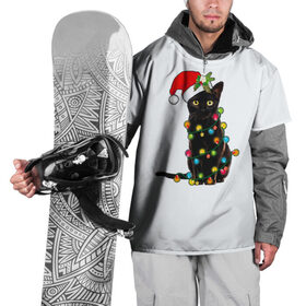 Накидка на куртку 3D с принтом Новогодний кот , 100% полиэстер |  | 2021 | белка | гирлянда | год быка | дед мороз | елка | енот | кот | котик | лиса | маска | неон | новогодний кот | новогодняя | новый год | олень | праздник | радуга | рождество | с новым годом | санта
