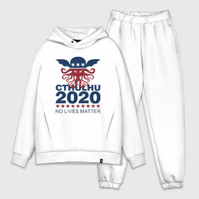 Мужской костюм хлопок OVERSIZE с принтом Ктулху 2020 ,  |  | Тематика изображения на принте: 2020 | america | black lives matter | blm | cthulhu | usa | америка | выборы | ктулху | море | осьминог | сша | флаг