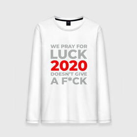 Мужской лонгслив хлопок с принтом 2020 Pray For Luck , 100% хлопок |  | 2020 | 2021 | coronavirus | covid | covid 19 | covid19 | new year | вирус | год | грипп | дед мороз | заражение | зима | карантин | клаус | корона | коронавирус | маска | новый год | пандемия | праздник | самоизоляция | санта