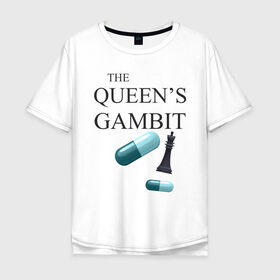 Мужская футболка хлопок Oversize с принтом the queens gambit , 100% хлопок | свободный крой, круглый ворот, “спинка” длиннее передней части | Тематика изображения на принте: the queens gambit | нетфликс | сериал | ход королевы