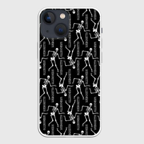 Чехол для iPhone 13 mini с принтом WEBGHETTO ,  |  | bones | dance | fashion | pose | skeleton | skull | smile | webghetto | кости | мода | скелет | танец | улыбка | череп