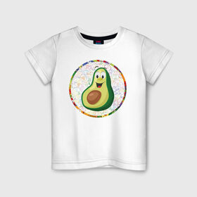 Детская футболка хлопок с принтом АнтиПсихоВирус Авокадо , 100% хлопок | круглый вырез горловины, полуприлегающий силуэт, длина до линии бедер | 