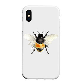 Чехол для iPhone XS Max матовый с принтом Пчела , Силикон | Область печати: задняя сторона чехла, без боковых панелей | Тематика изображения на принте: мёд | насекомое | оса | пчела | пчелы