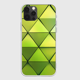 Чехол для iPhone 12 Pro Max с принтом Зелёные треугольники , Силикон |  | Тематика изображения на принте: геометрия | зелёный | текстура | треугольники | фигуры