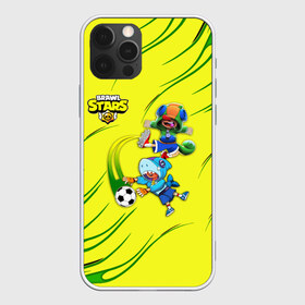 Чехол для iPhone 12 Pro Max с принтом Brawl Stars (футбол) , Силикон |  | brawl | leon | moba | stars | supercell | игра | коллаборация | коллаж | паттерн | футбол