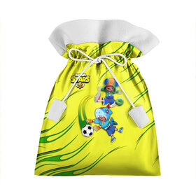 Подарочный 3D мешок с принтом Brawl Stars (футбол) , 100% полиэстер | Размер: 29*39 см | brawl | leon | moba | stars | supercell | игра | коллаборация | коллаж | паттерн | футбол