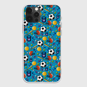 Чехол для iPhone 12 Pro Max с принтом СПОРТ , Силикон |  | бейсбол | гиря | спорт | футбол | футбольный мяч | штанга