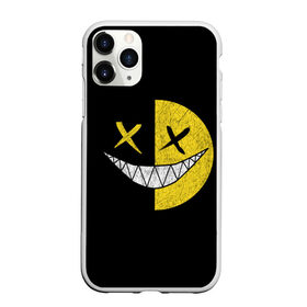 Чехол для iPhone 11 Pro Max матовый с принтом SMILE , Силикон |  | глаза крестики | злой смайл | зубы | контраст | смайл | эмоция