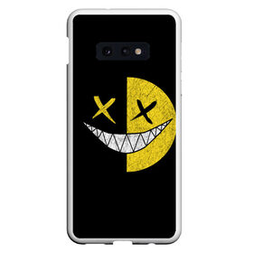 Чехол для Samsung S10E с принтом SMILE , Силикон | Область печати: задняя сторона чехла, без боковых панелей | глаза крестики | злой смайл | зубы | контраст | смайл | эмоция