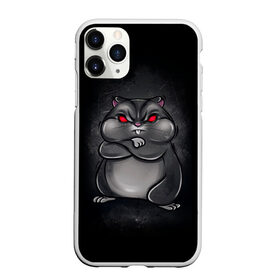 Чехол для iPhone 11 Pro матовый с принтом HAMSTER , Силикон |  | злое животное | злой хомяк | красные глаза | мышка | хомяк