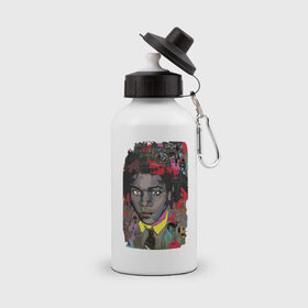 Бутылка спортивная с принтом Jean Michel Basquiat , металл | емкость — 500 мл, в комплекте две пластиковые крышки и карабин для крепления | art | eyes | guy | jean michel basquiat | глаза | жан мишель баския | искусство | парень